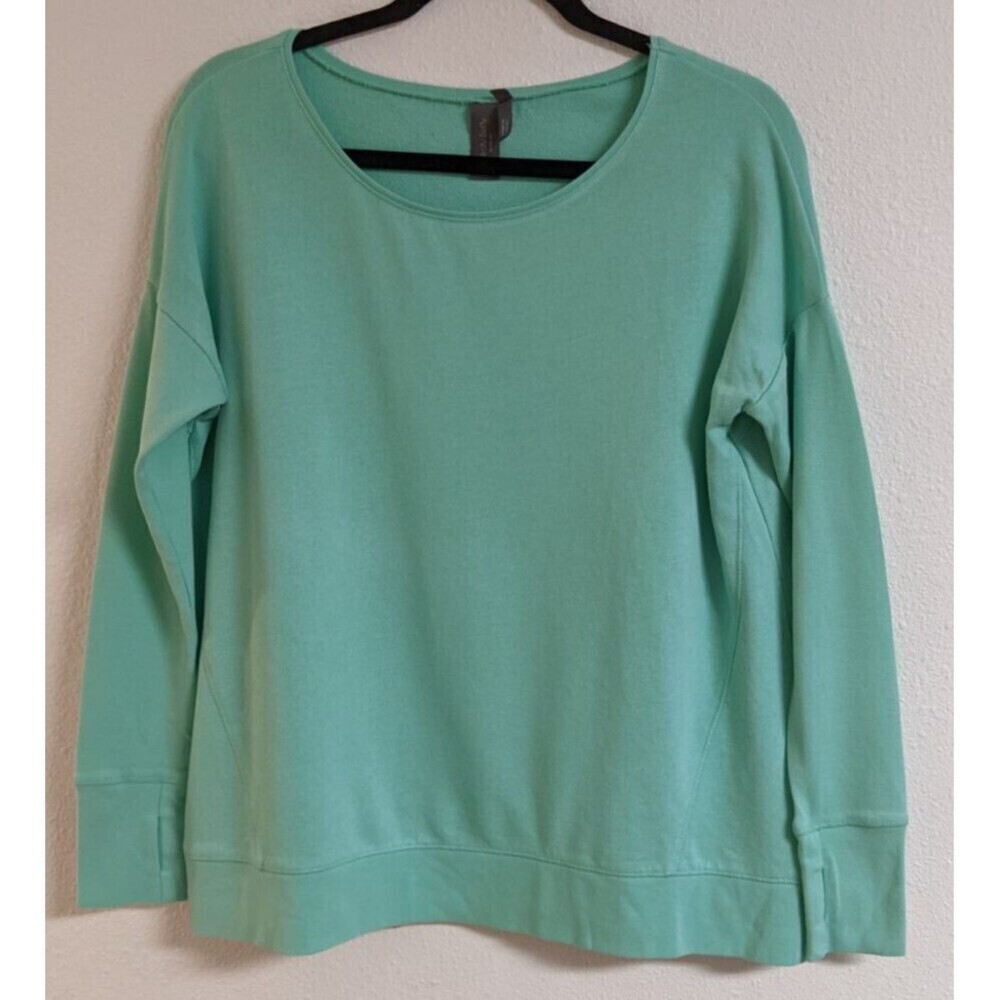 Sweaty Betty Sea Foam Green Cotton Modal Terry Lined Sweatshirt Style #5B1665 XS